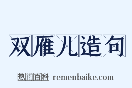 双雁儿造句是什么意思的图片